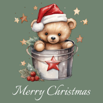 Infant-Merry Christmas Teddy in a Bucket Design