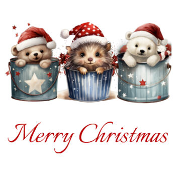 Infant- Merry Christmas Cute Animals Design