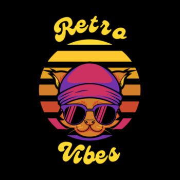 Retro Vibes Cat Design