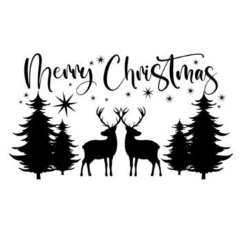 Women's- Merry Christmas forest Design