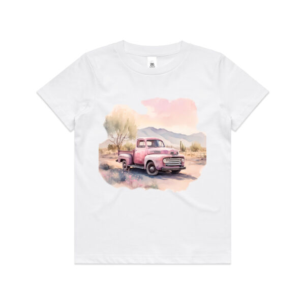 Youth Pink Pick Up Truck Tees Thumbnail